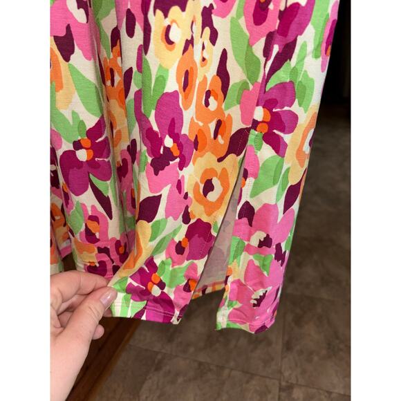NWT Womens Quacker Factory Pink Hello Spring Floral and Bling Maxi Dress Size 1X - Picture 5 of 11